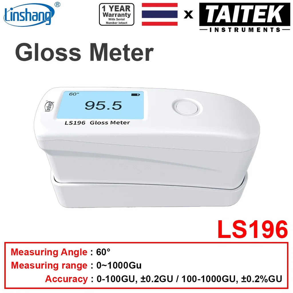 เครื่องวัดความเงาแบบ 1มุมองศา Single Angle Gloss meter Linshang รุ่น LS196 มุมองศา 60º ช่วงการวัด 0-1000GU เครื่องวัดความเงาแบบ 1มุมองศา Single Angle Gloss meter Linshang รุ่น LS196 มุมองศา 60º ช่วงการวัด 0-1000GU