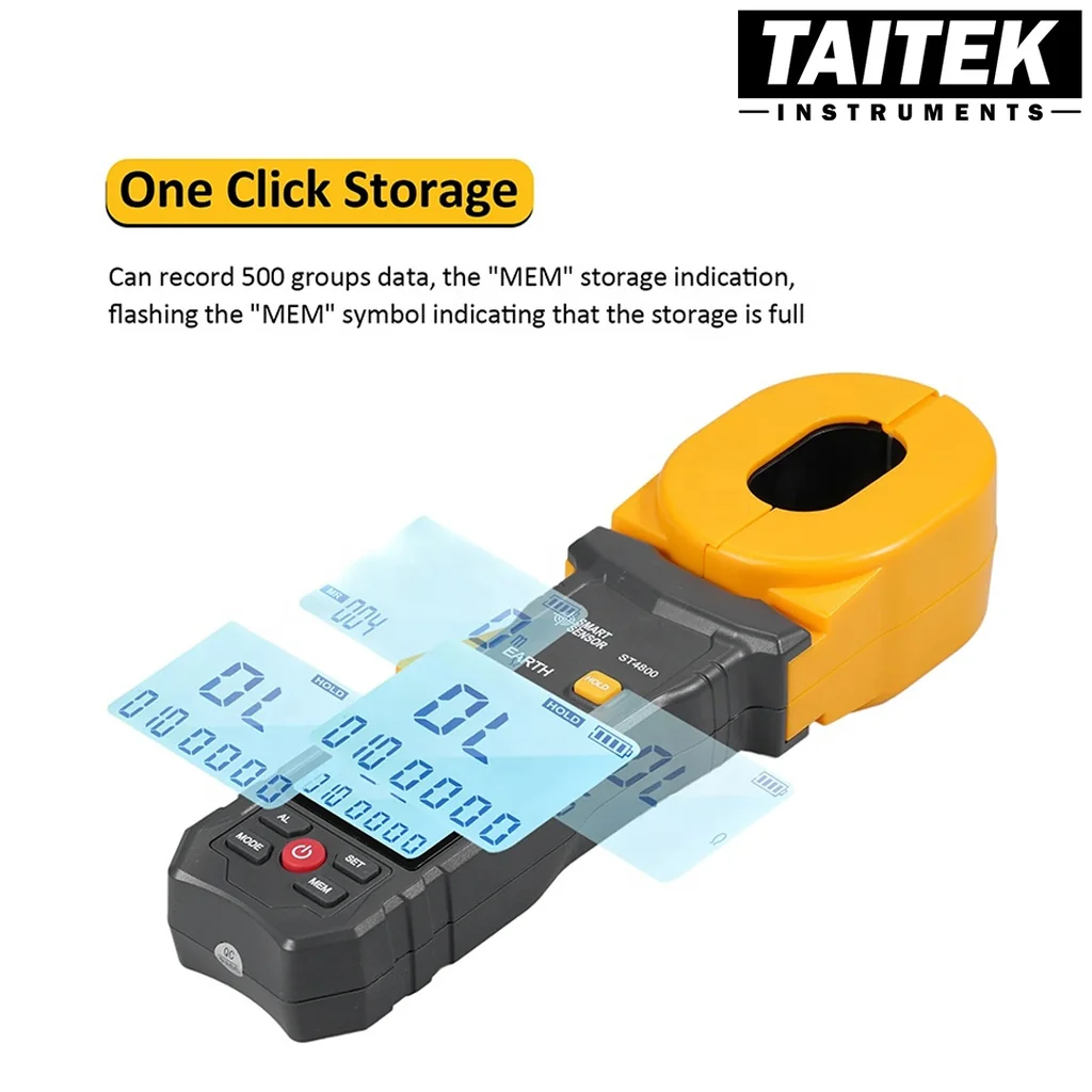 เครื่องวัดความต้านทานดินแบบหนีบ Clamp Earth Resistance Tester SMART SENSOR รุ่น ST4800 เครื่องวัดความต้านทานดินแบบหนีบ Clamp Earth Resistance Tester SMART SENSOR รุ่น ST4800