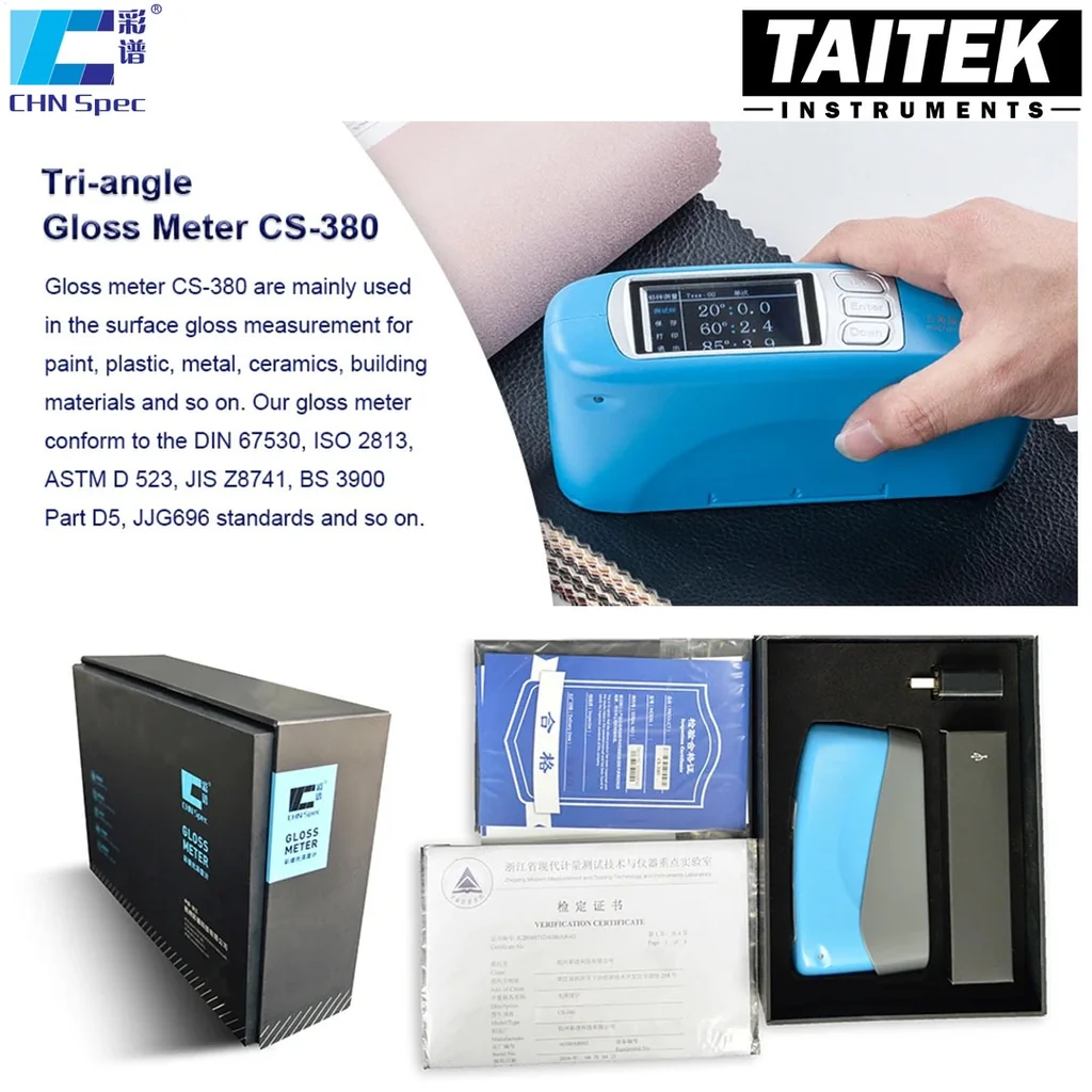 เครื่องวัดความเงาแบบ 3มุมองศา Three Angles Gloss meter CHNSpec รุ่น CS-380 มุมองศา 20º 60º 85º ช่วงการวัด 0-2000GU พร้อมใบCer จากโรงงาน เครื่องวัดความเงาแบบ 3มุมองศา Three Angles Gloss meter CHNSpec รุ่น CS-380 มุมองศา 20º 60º 85º ช่วงการวัด 0-2000GU พร้อมใบCer จากโรงงาน