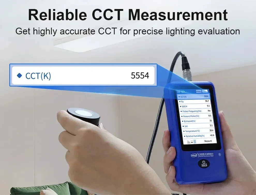 เครื่องวัดแสงความสว่างสเปกตรัม Multi-Parameter Spectral Illuminance Meter Linshang LS335 เครื่องวัดแสงความสว่างสเปกตรัม Multi-Parameter Spectral Illuminance Meter Linshang LS335