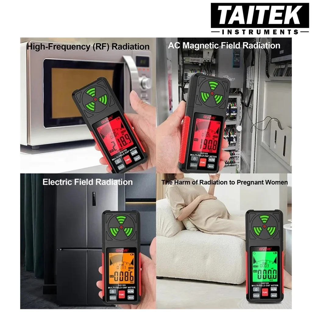 เครื่องวัดสนามแม่เหล็กไฟฟ้า EMF Meter GVDA รุ่น GD189 3in1 RF/Microwave Electric field Magnetic field เครื่องวัดสนามแม่เหล็กไฟฟ้า EMF Meter GVDA รุ่น GD189 3in1 RF/Microwave Electric field Magnetic field