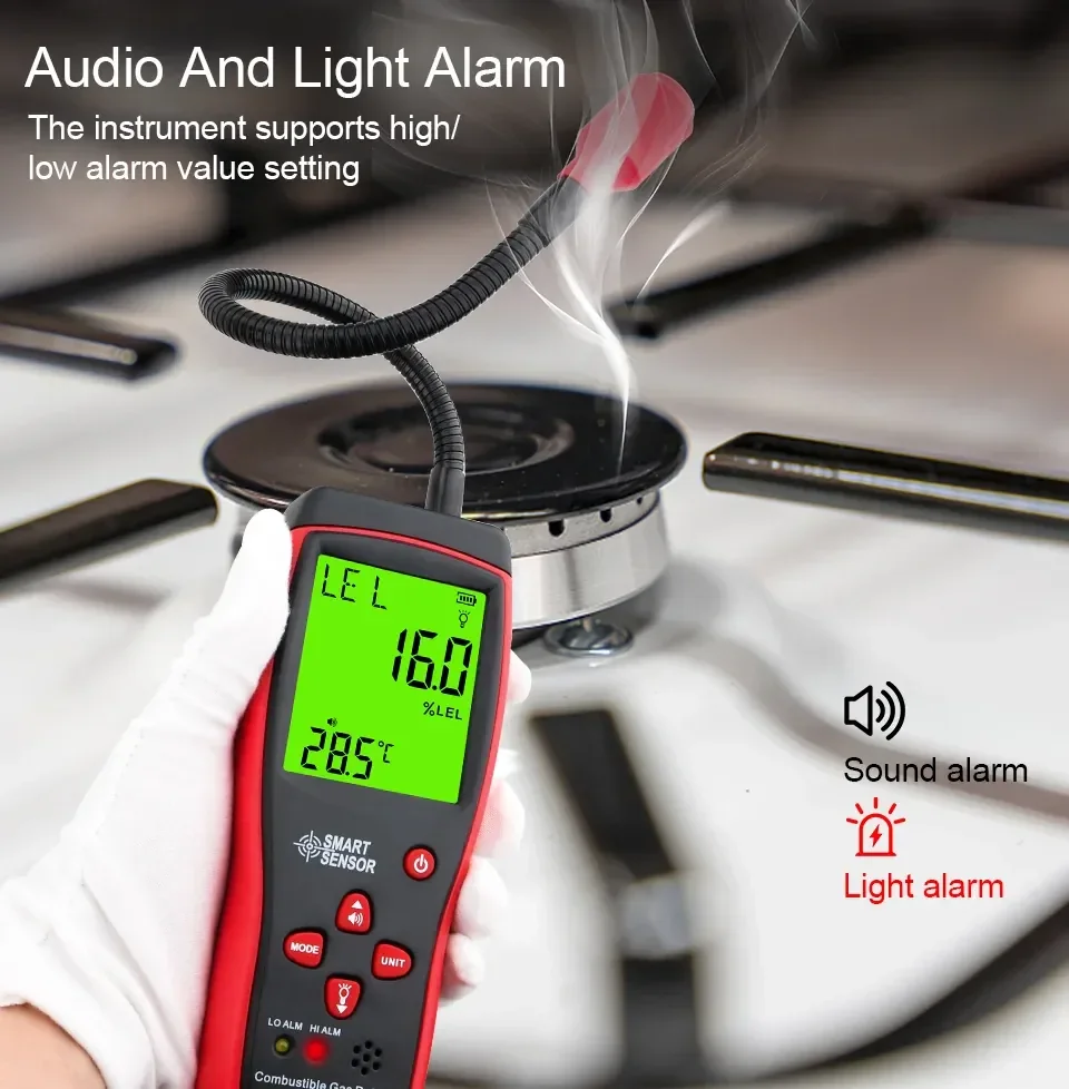เครื่องตรวจจับก๊าซไวไฟ Combustible Gas Detector SMART SENSOR AS8800C เครื่องตรวจจับก๊าซไวไฟ Combustible Gas Detector SMART SENSOR AS8800C