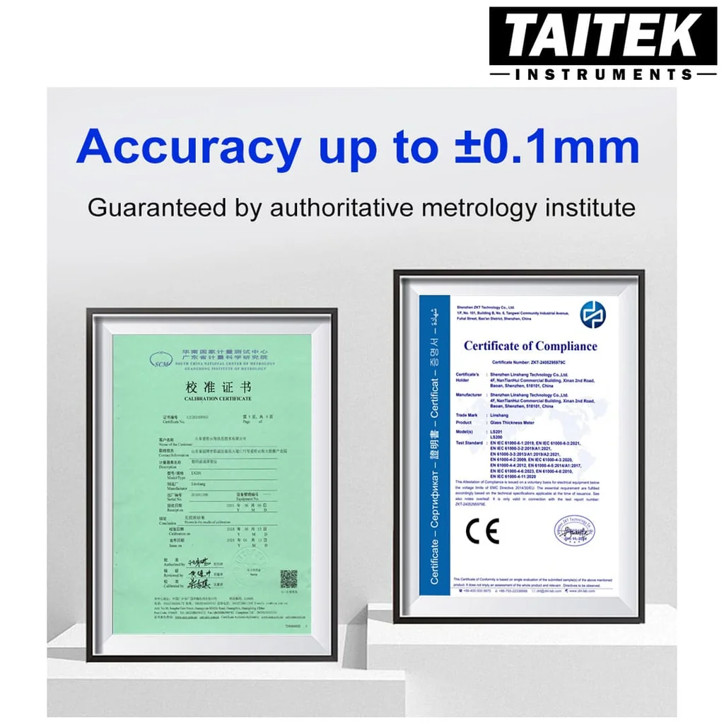 เครื่องวัดความหนากระจก Hollow Laser Glass Thickness Gauge Linshang รุ่น LS201 วัดความหนาแผ่นกระจกที่ซ้อนกันรวมถึงวัดความห่างระหว่างแผ่นกระจก เครื่องวัดความหนากระจก Hollow Laser Glass Thickness Gauge Linshang รุ่น LS201 วัดความหนาแผ่นกระจกที่ซ้อนกันรวมถึงวัดความห่างระหว่างแผ่นกระจก