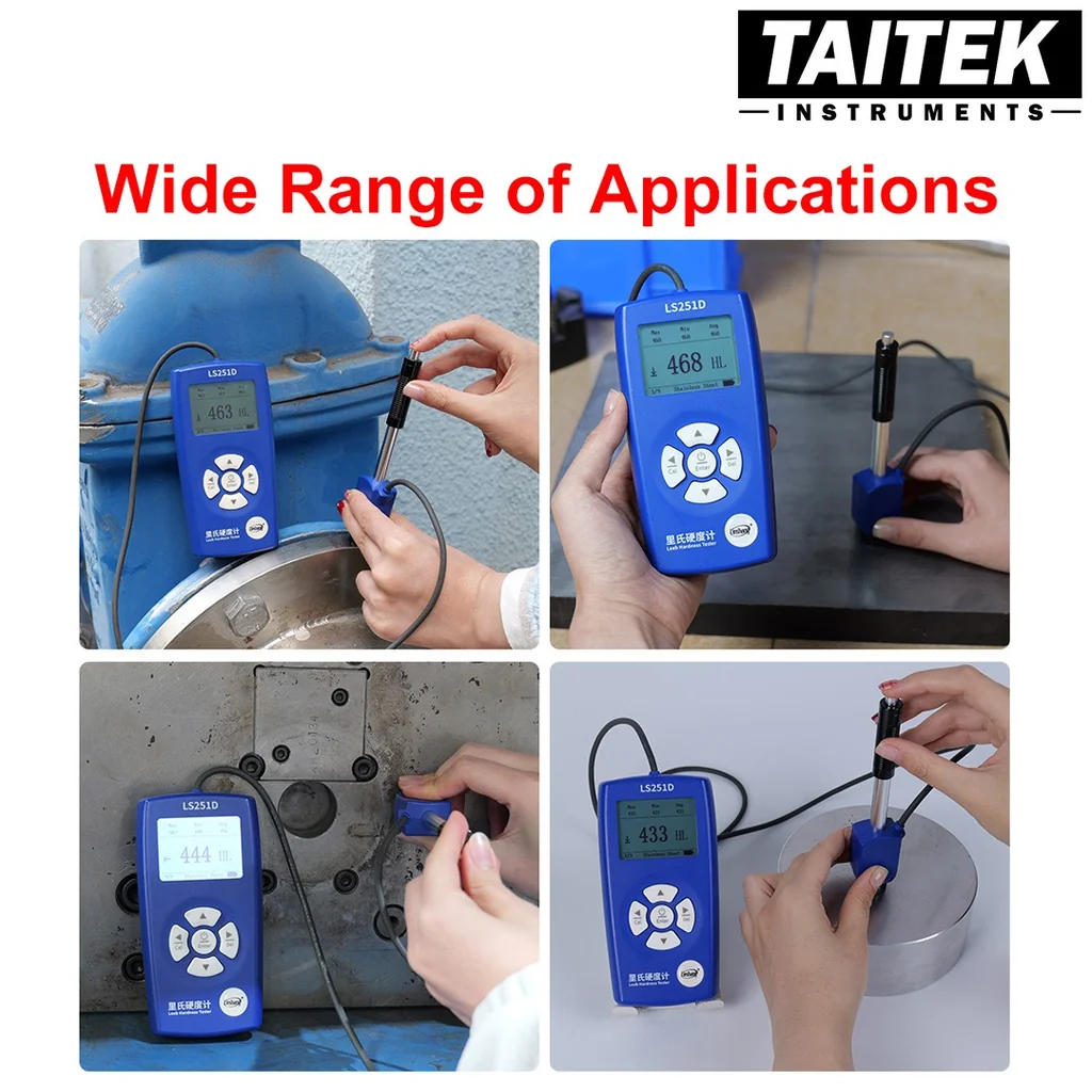 เครื่องวัดความแข็งโลหะ Leeb Hardness Tester Linshang รุ่น LS251D ความแม่นยำสูง HL HV HB HS HRA HRB HRC สำหรับเหล็กและโลหะ เครื่องวัดความแข็งโลหะ Leeb Hardness Tester Linshang รุ่น LS251D ความแม่นยำสูง HL HV HB HS HRA HRB HRC สำหรับเหล็กและโลหะ