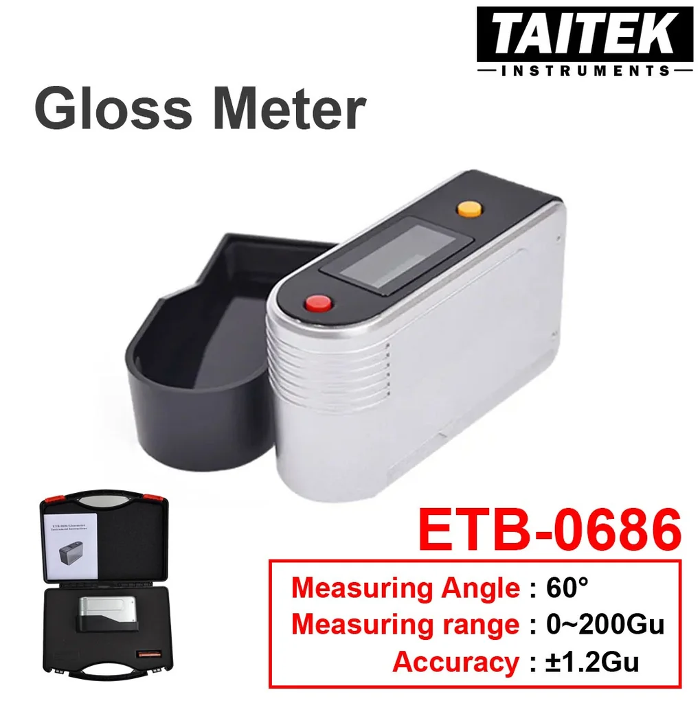 เครื่องวัดความเงาแบบ 1มุมองศา Gloss meter รุ่น ETB-0686 มุมองศา 60º ช่วงการวัด 0-200Gu เครื่องวัดความเงาแบบ 1มุมองศา Gloss meter รุ่น ETB-0686 มุมองศา 60º ช่วงการวัด 0-200Gu