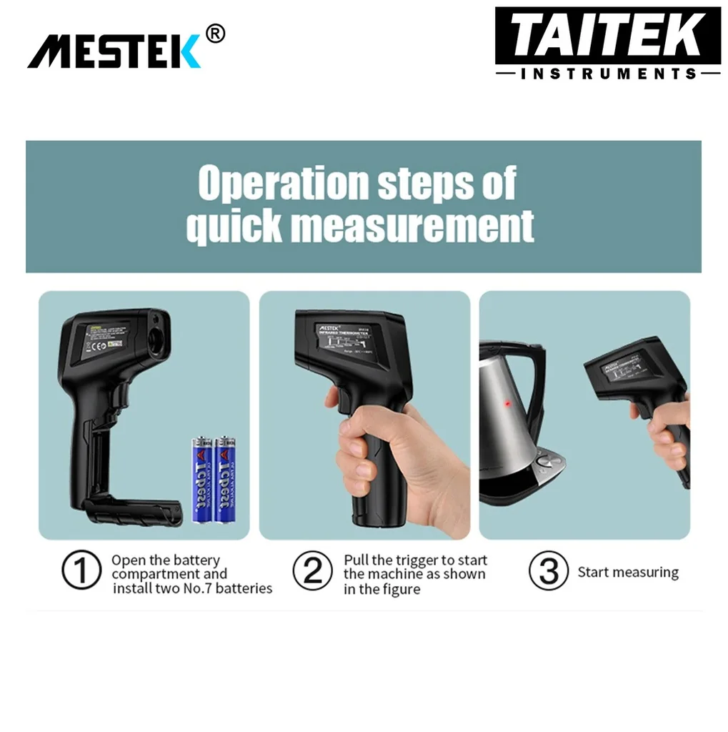 เครื่องวัดอุณหภูมิอินฟราเรด Infrared Thermometer MESTEK รุ่น IR03B ช่วงการวัด -50~600℃ เครื่องวัดอุณหภูมิอินฟราเรด Infrared Thermometer MESTEK รุ่น IR03B ช่วงการวัด -50~600℃