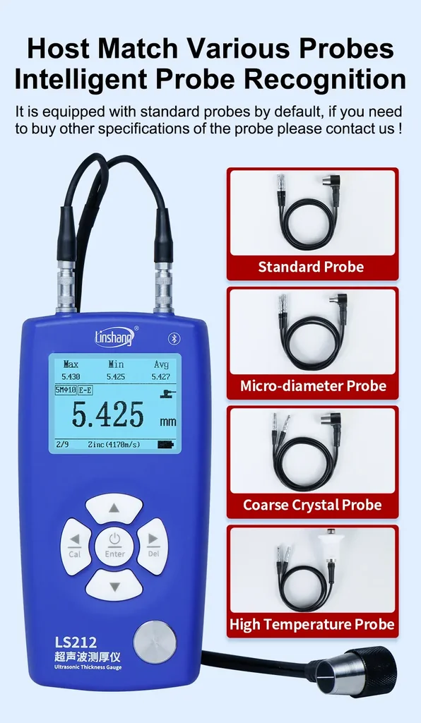 เครื่องวัดความหนาวัสดุ Ultrasonic Thickness Gauge Linshang LS212 เครื่องวัดความหนาวัสดุ Ultrasonic Thickness Gauge Linshang LS212
