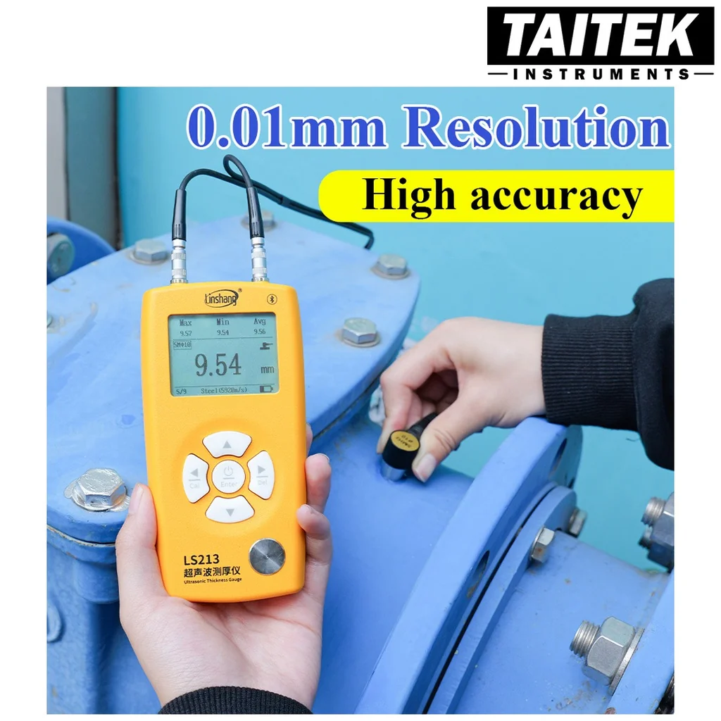 เครื่องวัดความหนาวัสดุ Ultrasonic Thickness Gauge Linshang รุ่น LS213 ช่วงการวัด 0.8-350mm(45#steel) ความละเอียด0.01 ระดับมืออาชีพ เครื่องวัดความหนาวัสดุ Ultrasonic Thickness Gauge Linshang รุ่น LS213 ช่วงการวัด 0.8-350mm(45#steel) ความละเอียด0.01 ระดับมืออาชีพ