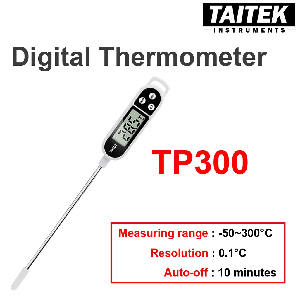 เครื่องวัดอุณหภูมิอาหารดิจิตอล Digital Food Thermometer รุ่น TP300 ช่วงการวัด -50~300℃ ความละเอียด 0.1℃ เครื่องวัดอุณหภูมิอาหารดิจิตอล Digital Food Thermometer รุ่น TP300 ช่วงการวัด -50~300℃ ความละเอียด 0.1℃