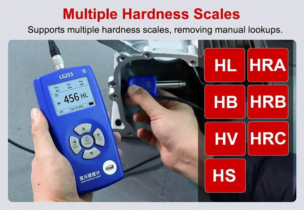เครื่องวัดความแข็ง Leeb Hardness Tester Linshang LS253 เครื่องวัดความแข็ง Leeb Hardness Tester Linshang LS253