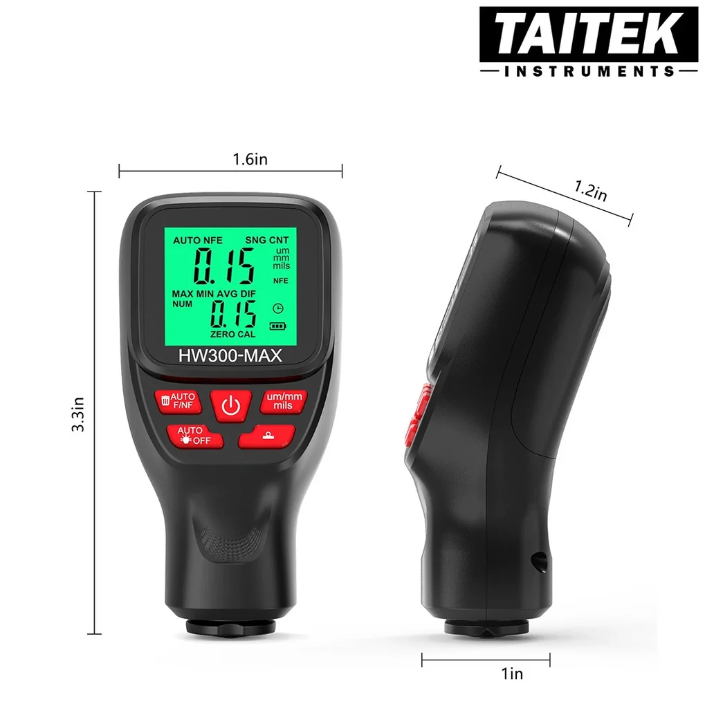 เครื่องวัดความหนาผิวเคลือบ Coating Thickness Gauge รุ่น HW300-MAX ช่วงการวัด 0~2000um ความละเอียด 1um เครื่องวัดความหนาผิวเคลือบ Coating Thickness Gauge รุ่น HW300-MAX ช่วงการวัด 0~2000um ความละเอียด 1um