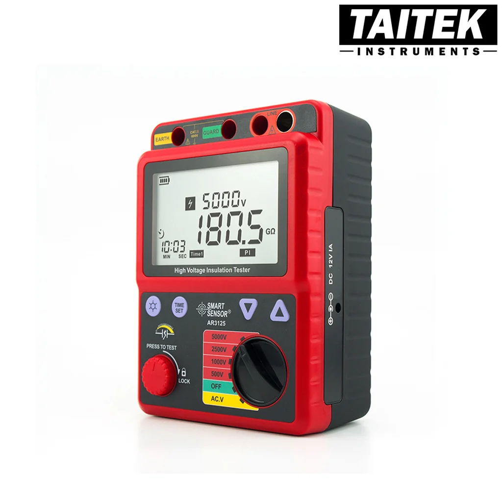 เครื่องทดสอบความเป็นฉนวนไฟฟ้าแรงสูง High Voltage Insulation Resistance Tester SMART SENSOR รุ่น AR3125 เครื่องทดสอบความเป็นฉนวนไฟฟ้าแรงสูง High Voltage Insulation Resistance Tester SMART SENSOR รุ่น AR3125
