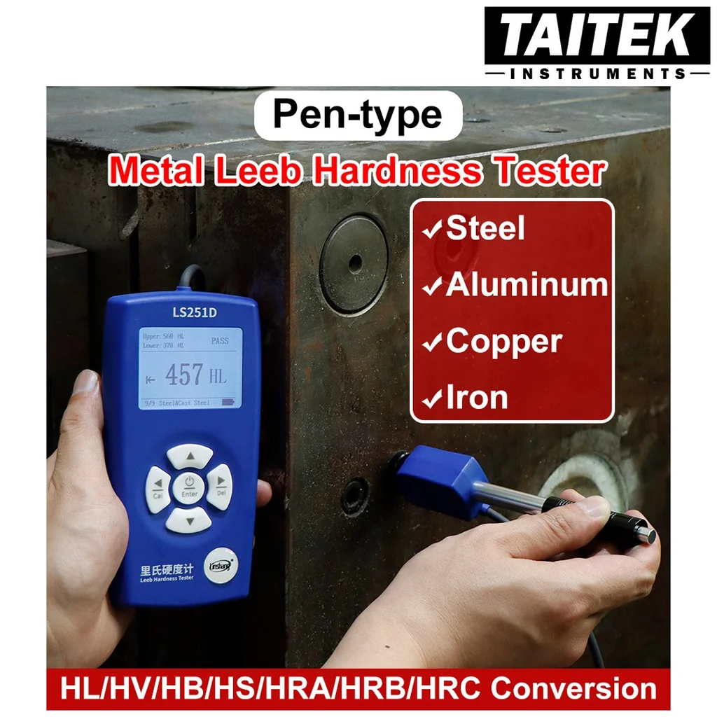 เครื่องวัดความแข็งโลหะ Leeb Hardness Tester Linshang รุ่น LS251D ความแม่นยำสูง HL HV HB HS HRA HRB HRC สำหรับเหล็กและโลหะ เครื่องวัดความแข็งโลหะ Leeb Hardness Tester Linshang รุ่น LS251D ความแม่นยำสูง HL HV HB HS HRA HRB HRC สำหรับเหล็กและโลหะ