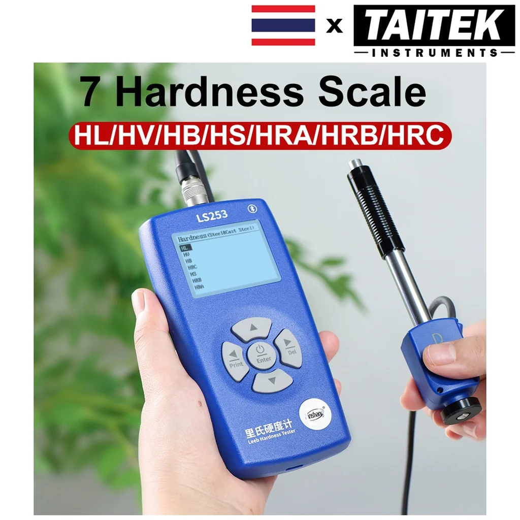 เครื่องวัดความแข็งโลหะ Leeb Hardness Tester Linshang รุ่น LS253 DC-Probe ระดับมืออาชีพความแม่นยำสูง HL HV HB HS HRA HRB HRC สำหรับเหล็กและโลหะ เครื่องวัดความแข็งโลหะ Leeb Hardness Tester Linshang รุ่น LS253 DC-Probe ระดับมืออาชีพความแม่นยำสูง HL HV HB HS HRA HRB HRC สำหรับเหล็กและโลหะ