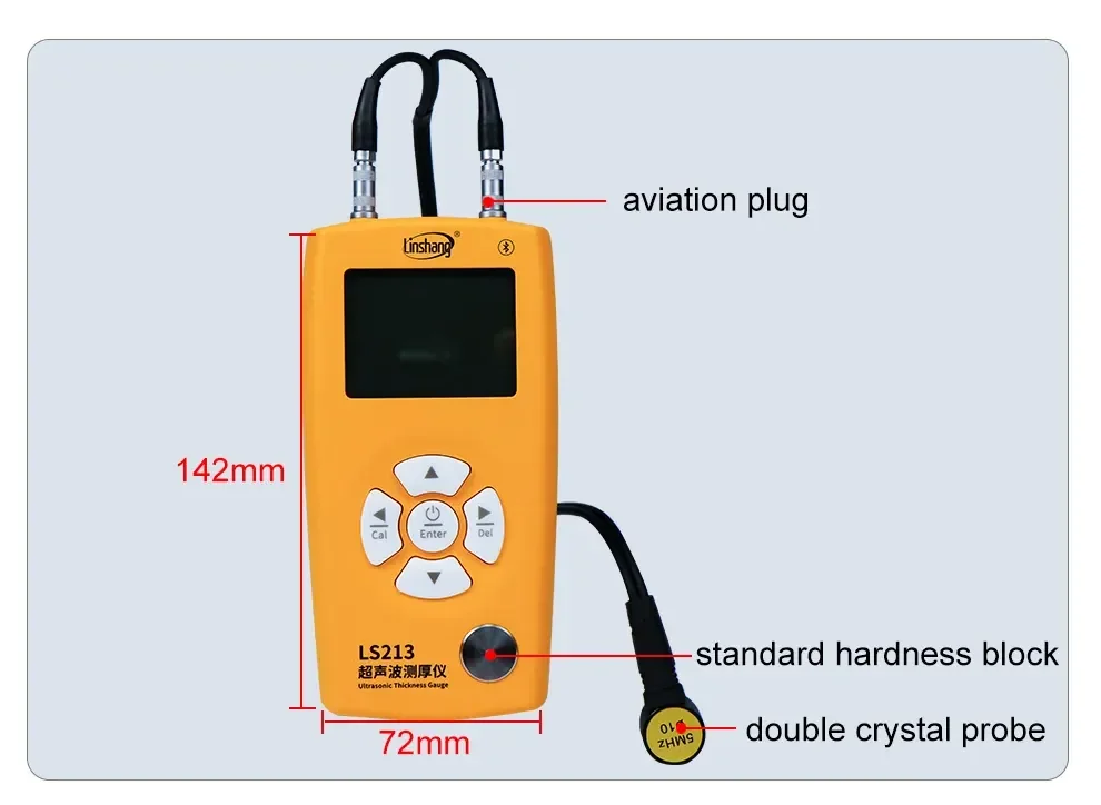 เครื่องวัดความหนาวัสดุ Ultrasonic Thickness Gauge Linshang LS213 เครื่องวัดความหนาวัสดุ Ultrasonic Thickness Gauge Linshang LS213