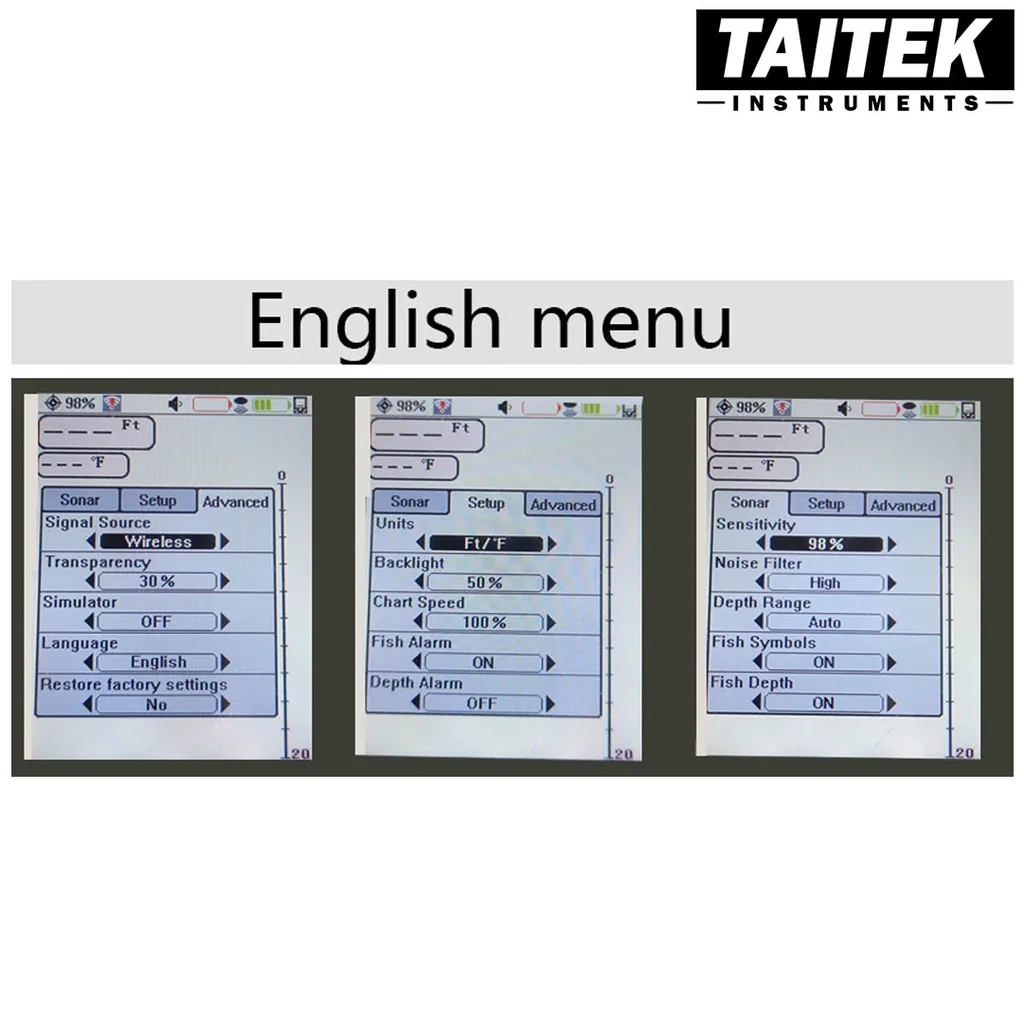 เครื่องหาปลาพกพา Portable Fish Finder รุ่น XF11W ความลึกการตรวจจับ 2.6-160ft เครื่องหาปลาพกพา Portable Fish Finder รุ่น XF11W ความลึกการตรวจจับ 2.6-160ft