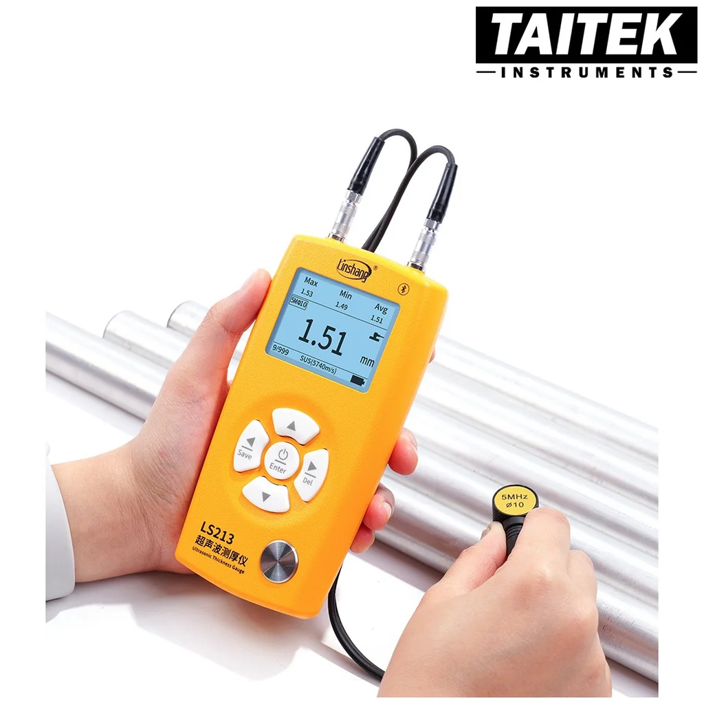 เครื่องวัดความหนาวัสดุ Ultrasonic Thickness Gauge Linshang รุ่น LS213 ช่วงการวัด 0.8-350mm(45#steel) ความละเอียด0.01 ระดับมืออาชีพ เครื่องวัดความหนาวัสดุ Ultrasonic Thickness Gauge Linshang รุ่น LS213 ช่วงการวัด 0.8-350mm(45#steel) ความละเอียด0.01 ระดับมืออาชีพ