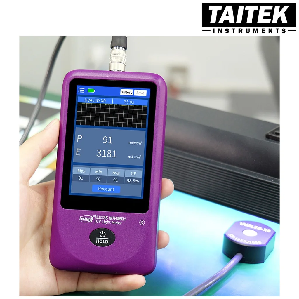 เครื่องวัดแสงยูวี UV Light Meter Linshang รุ่น LS135 UVA-X0 ระดับมืออาชีพ สำหรับวัดความเข้มและพลังงานของแสง UVA ของหลอดไฟปรอทแรงดันสูงในอุตสาหกรรมการบ่มด้วยรังสียูวี เครื่องวัดแสงยูวี UV Light Meter Linshang รุ่น LS135 UVA-X0 ระดับมืออาชีพ สำหรับวัดความเข้มและพลังงานของแสง UVA ของหลอดไฟปรอทแรงดันสูงในอุตสาหกรรมการบ่มด้วยรังสียูวี