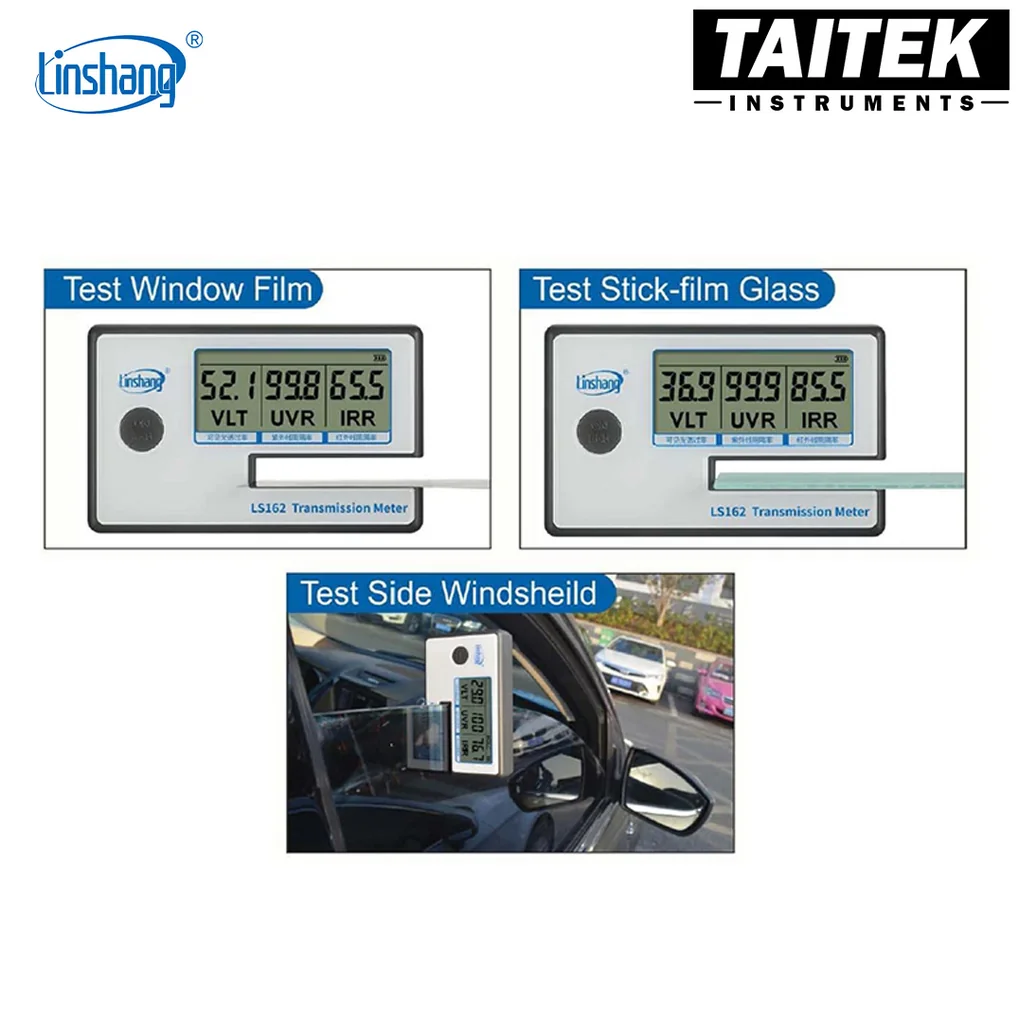 เครื่องวัดฟิล์มกรองแสง Solar Film/Film Transmission/Window Tint Meter Linshang รุ่น LS162 IR peak wavelength 940nm เครื่องวัดฟิล์มกรองแสง Solar Film/Film Transmission/Window Tint Meter Linshang รุ่น LS162 IR peak wavelength 940nm