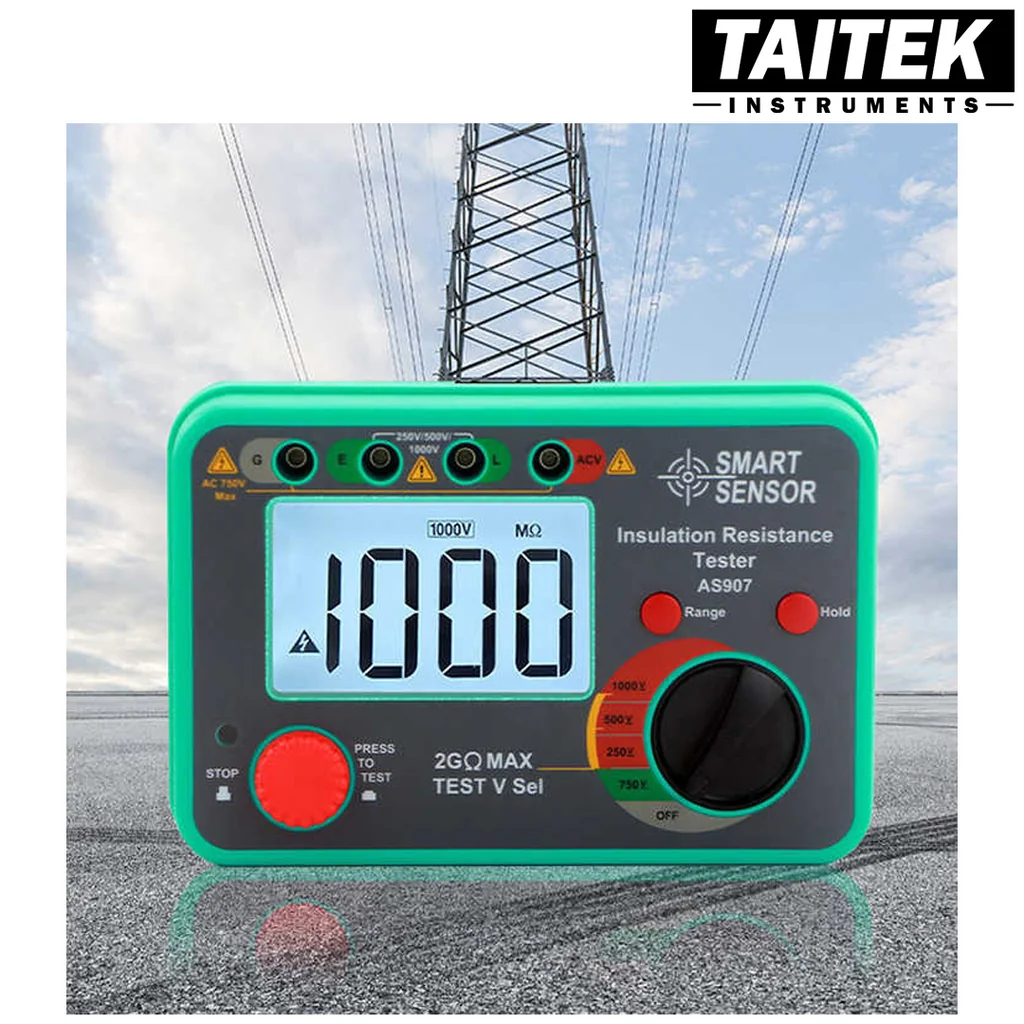 เครื่องทดสอบความเป็นฉนวน Insulation Resistance Tester SMART SENSOR รุ่น AS907 เครื่องทดสอบความเป็นฉนวน Insulation Resistance Tester SMART SENSOR รุ่น AS907