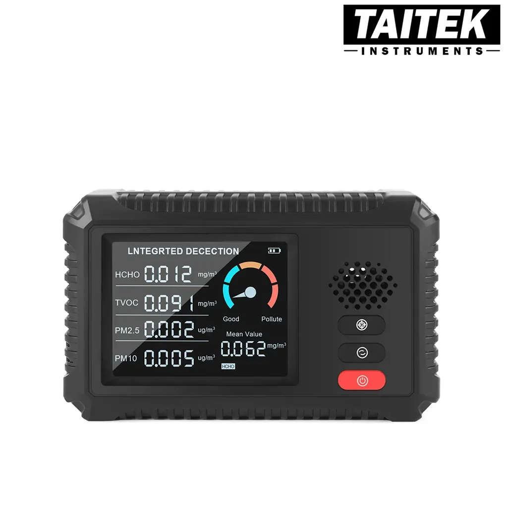 เครื่องวัดคุณภาพอากาศ Air Quality Detector รุ่น HLW-100 4in1 HCHO/TVOC/PM2.5/PM10