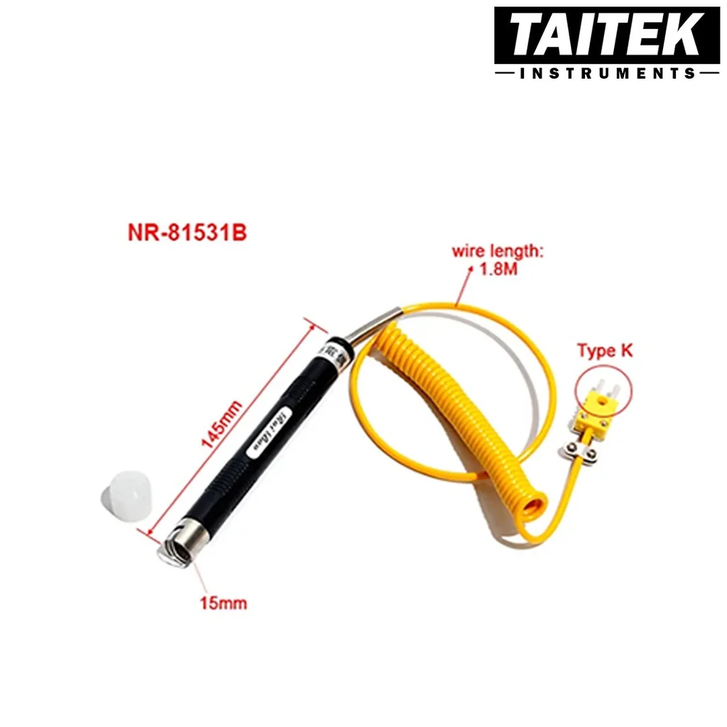 โพรบวัดอุณหภูมิ Type K Surface Thermocouple Probe ช่วงการวัดอุณหภูมิ -50~500°C โพรบวัดอุณหภูมิ Type K Surface Thermocouple Probe ช่วงการวัดอุณหภูมิ -50~500°C