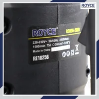 สว่านเจาะปูน เครื่องสกัดไฟฟ้า แย๊ก 30 mm(1-3/16 นิ้ว) 2800W ROYCE RDH-96 สว่านเจาะปูน เครื่องสกัดไฟฟ้า แย๊ก 30 mm(1-3/16 นิ้ว) 2800W ROYCE RDH-96
