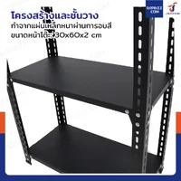 ชั้นวางของเหล็ก 3 ชั้น ชั้นวางอเนกประสงค์ สีดำ 30x60x100 cm ชั้นวางของเหล็ก 3 ชั้น ชั้นวางอเนกประสงค์ สีดำ 30x60x100 cm