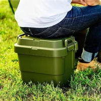 กล่องลังเก็บของ 20L JP QUALITY หนาไม่ไฟฟ้าสถิต 28x38x36 ซม. สีเขียว TRUNK CARGO TC-20S GR