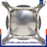 เก้าอี้สแตนเลส 201 ขาคู่ มียางรอง 30x30x47 cm เก้าอี้สแตนเลส 201 ขาคู่ มียางรอง 30x30x47 cm