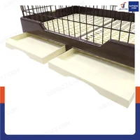 กรงสุนัข เหล็ก เคลือบสี มีถาดรองและล้อเคลื่อนที่ได้ 48x73x55 ซม. RT1908133