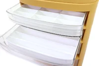 ลิ้นชักเก็บเครื่องสำอาง ชั้น เก็บของ 4 ชั้น มีล้อ 27x33x43 ซม. สีเหลือง ST211038YE