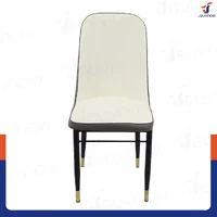 เก้าอี้สไตล์โมเดิร์น เก้าอี้บุนวม หุ้มหนังPU 42x46x83 ซม.สีขาว