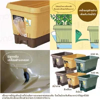 กระถางต้นไม้ 500 ML รดน้ำอัตโนมัติ สีเหลือง JP QUALITY 28x50x32 ซม. MA-2281 กระถางต้นไม้ 500 ML รดน้ำอัตโนมัติ สีเหลือง JP QUALITY 28x50x32 ซม. MA-2281