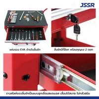 รถเข็นเครื่องมือมีลิ้นชักพร้อมกุญแจล็อค 71x41x91 ซม. PMT-114RD รถเข็นเครื่องมือมีลิ้นชักพร้อมกุญแจล็อค 71x41x91 ซม. PMT-114RD