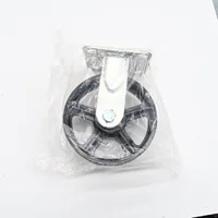 ล้อเหล็ก 6 นิ้ว หน้ากว้าง 4.8 cm แป้นตาย รุ่นงานหนัก สีดำ