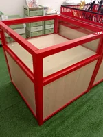 เคาน์เตอร์แสดงสินค้า ตู้โชว์สินค้า 80x80x85 cm ลายไม้ เคาน์เตอร์แสดงสินค้า ตู้โชว์สินค้า 80x80x85 cm ลายไม้