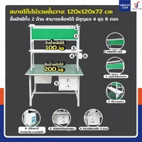 โต๊ะโรงงาน โต๊ะประกอบชิ้นงาน มีที่เสียบเอกสาร ป้องกันไฟฟ้าสถิตย์ สำหรับทำงาน 2 ฝั่ง 120x120x180 cm โต๊ะโรงงาน โต๊ะประกอบชิ้นงาน มีที่เสียบเอกสาร ป้องกันไฟฟ้าสถิตย์ สำหรับทำงาน 2 ฝั่ง 120x120x180 cm