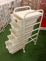 ลิ้นชักเก็บของ 5 ชั้น พร้อมล้อเลื่อน 31x36x82.5 cm สีขาวล้วน