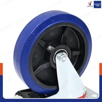 ล้อ 8 นิ้ว แป้นเป็น มีเบรก RUBBER+PP สีน้ำเงิน JBUYNOW JF-1077200 ล้อ 8 นิ้ว แป้นเป็น มีเบรก RUBBER+PP สีน้ำเงิน JBUYNOW JF-1077200