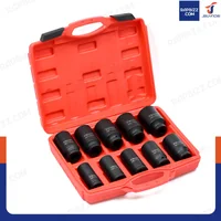 ชุดลูกบล็อก 10 ชิ้น 3/4 นิ้ว (6 หุน) 17-41MM งานหนัก เหล็ก ดำ CR-V Zx-TZGJ002-1