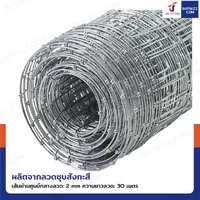 รั้วตาข่าย รั้วตาข่ายถักปม ช่อง 4x4 นิ้ว หนา 2 มม. 1.2x30 เมตร