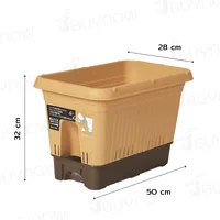 กระถางต้นไม้ 500 ML รดน้ำอัตโนมัติ สีเหลือง JP QUALITY 28x50x32 ซม. MA-2281 กระถางต้นไม้ 500 ML รดน้ำอัตโนมัติ สีเหลือง JP QUALITY 28x50x32 ซม. MA-2281
