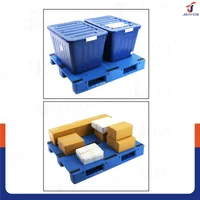 พาเลท พลาสติก HDPE หน้าทึบ 100x120x15 ซม. สีฟ้า JBUYNOW 1210