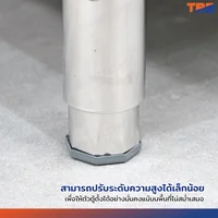 ตู้สแตนเลส เกรด 201 เคาท์เตอร์ครัว มีชั้นวางของบน เปิด 2 ฝั่ง 85x160x145 cm