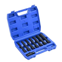 ชุดบล็อกยาว บล็อกลม บล็อกยาว 128 mm ขนาด1/2" (4 หุน) 9 ชิ้น