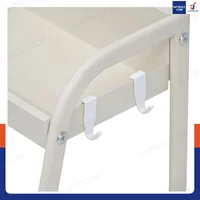 ชั้นวางของเหล็ก ชั้นวางเครื่องปรุง 2 ชั้น 24x45x39 cm สีขาว