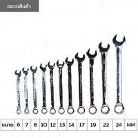 ชุดประแจ แหวนข้างปากตาย 11 ชิ้น เบอร์ 6-24MM CR-V D1-A11311
