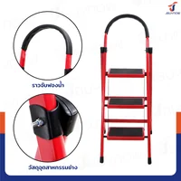 TRB บันไดเหล็ก มีราวจับ (3 ขั้น สูง 1.2 เมตร) รับน้ำหนักได้ 150 KG สีแดง JBUYNOW DT-3 TRB บันไดเหล็ก มีราวจับ (3 ขั้น สูง 1.2 เมตร) รับน้ำหนักได้ 150 KG สีแดง JBUYNOW DT-3