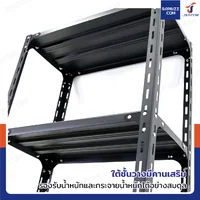 ชั้นวางของเหล็ก 3 ชั้น ชั้นวางอเนกประสงค์ 30x60x100 cm สีดำ ชั้นวางของเหล็ก 3 ชั้น ชั้นวางอเนกประสงค์ 30x60x100 cm สีดำ